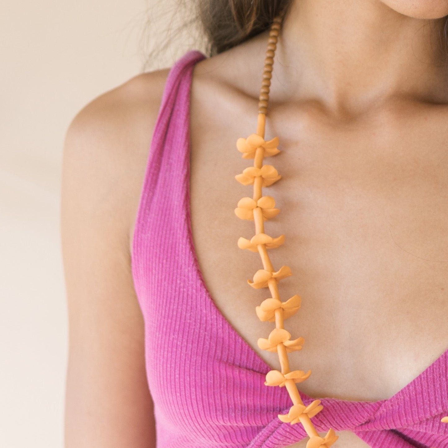 Lei with Wooden Beads