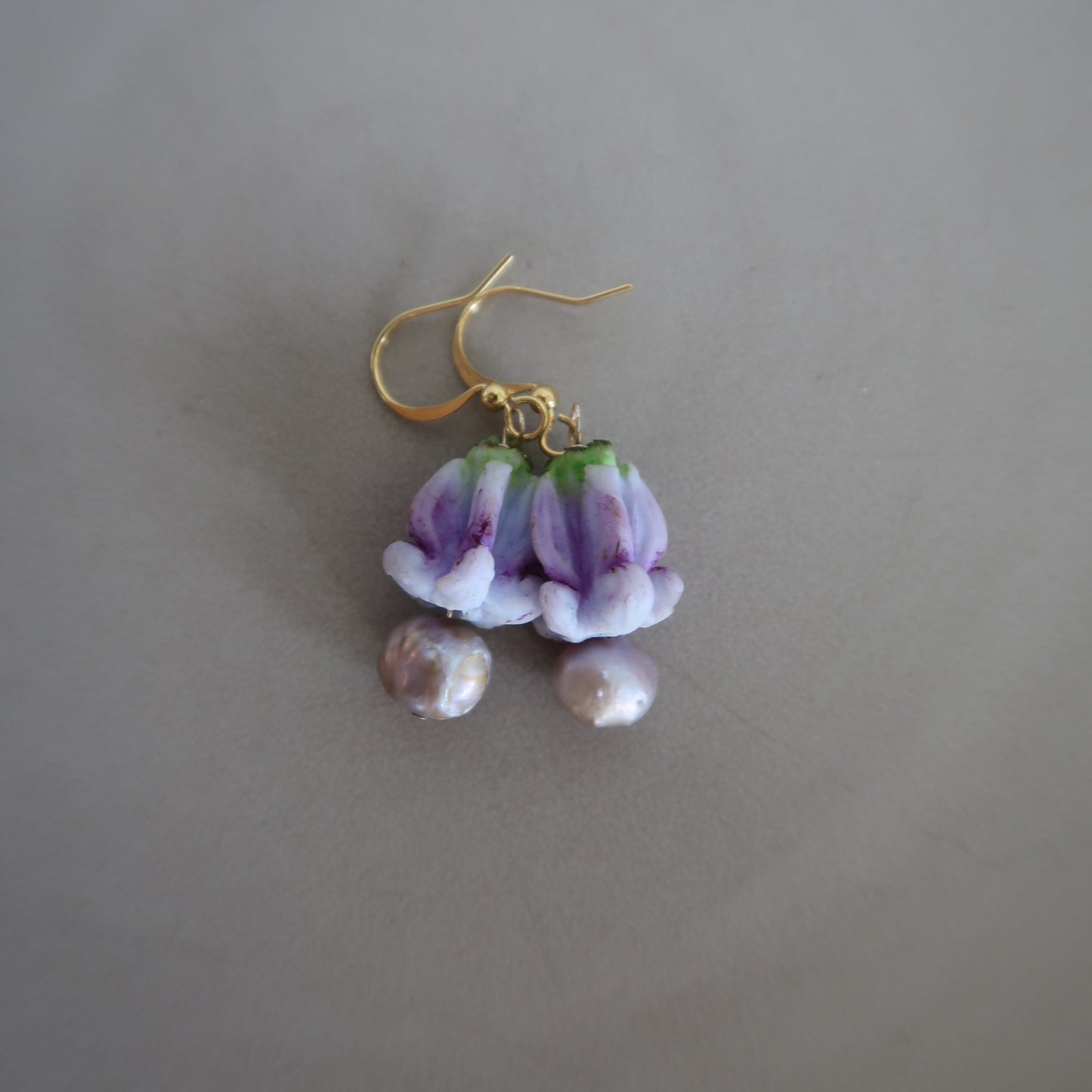 Crown Flower + Pearl Earrings