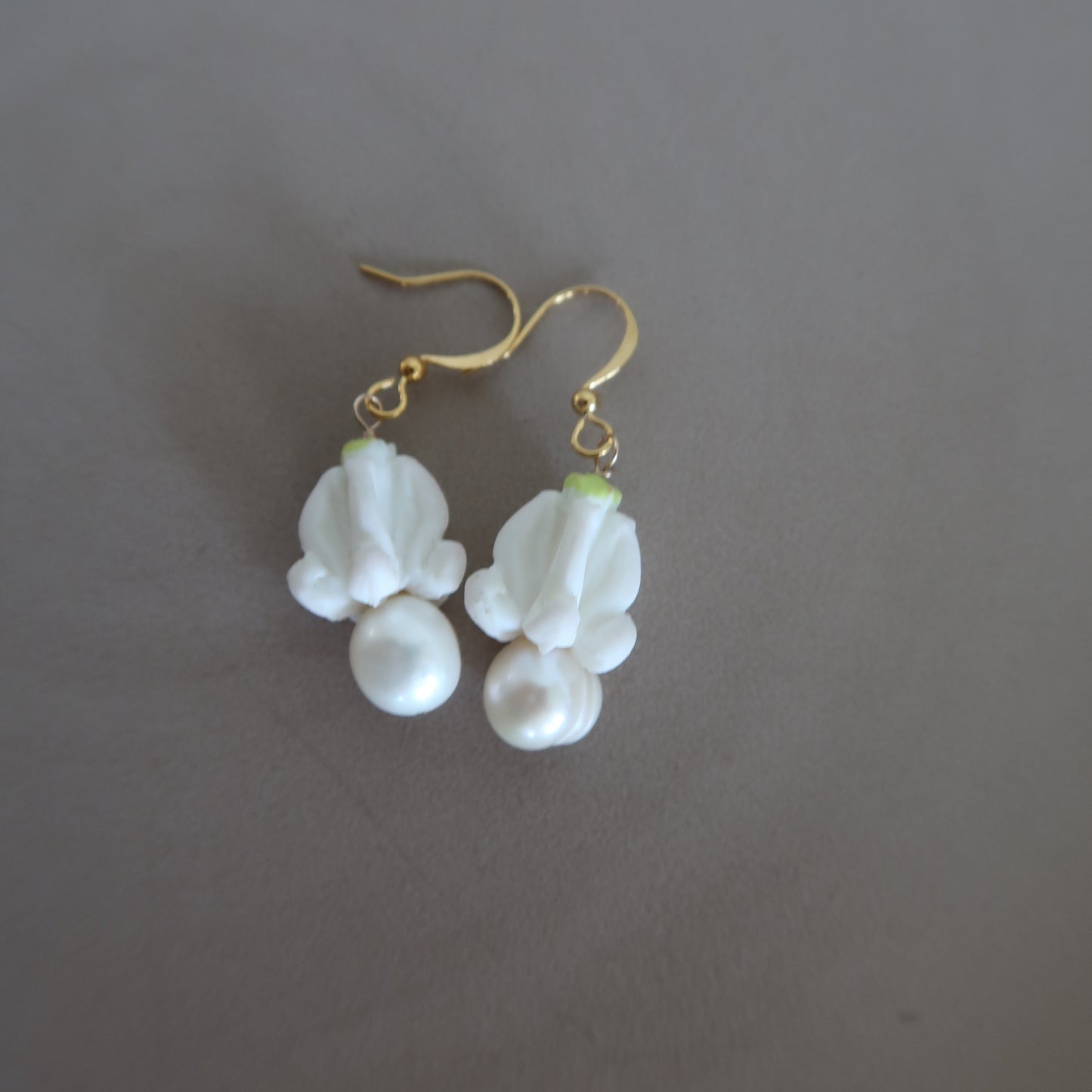 Crown Flower + Pearl Earrings